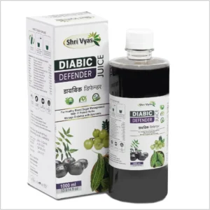 Shri Vyas Diabic Defender Juice | Ayurvedic Blend with Karela, Jamun & Amla for Healthy Blood Sugar Management | Supports Glucose Metabolism | 100% Natural