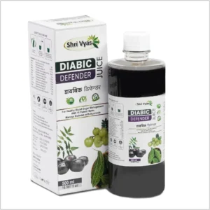 Shri Vyas Diabic Defender Juice (500 ml) | Ayurvedic Blend for Healthy Blood Sugar Management | Karela, Jamun, Amla & More | Natural Support for Diabetes with Ayurveda