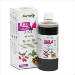 Shri Vyas SHE BALANCE JUICE (1000 ml) | Ayurvedic Tonic for Women's Hormonal Balance | Alleviates Menstrual Discomfort & Nourishes Femininity