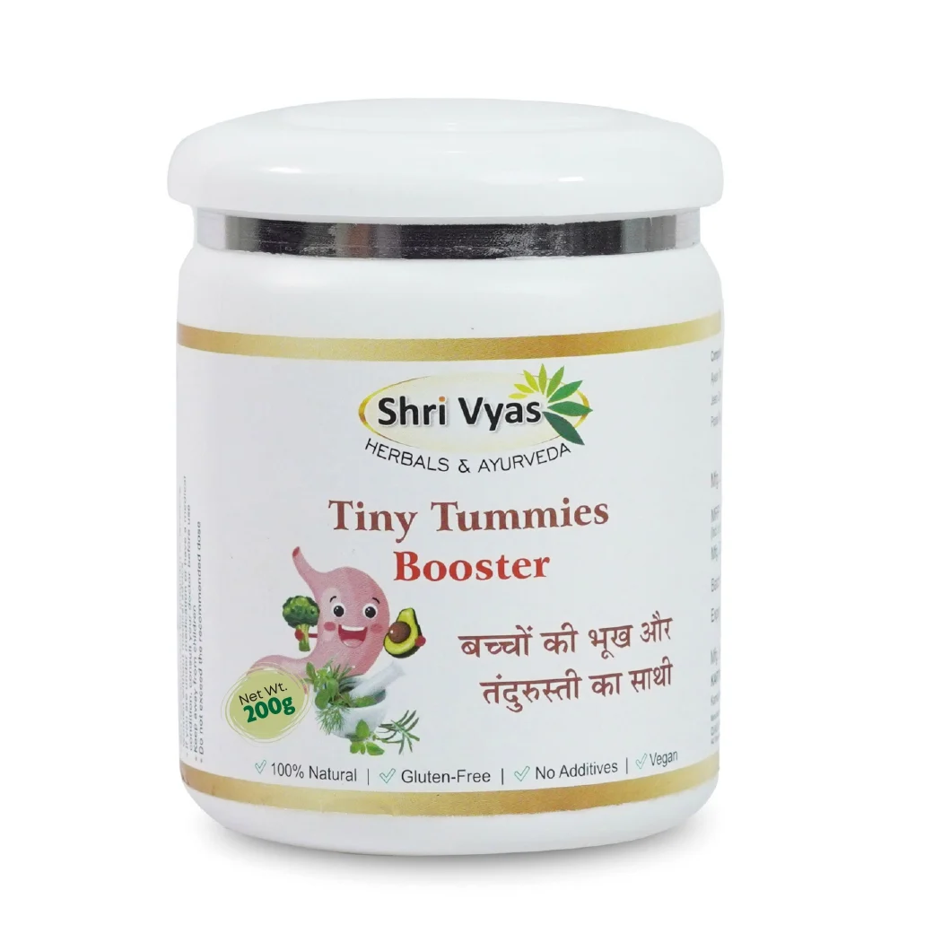 Shri Vyas Herbs & Ayurveda Tiny Tummies Booster (200g) | Kids Appetite Stimulant & Immunity Booster | Natural Ayurvedic Formula for Children's Health | Supports Digestion & Growth