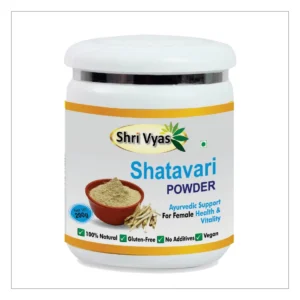 Shri Vyas Shatavari Powder – Ayurvedic Herbal Powder for Women’s Wellness & Vitality Support | 100% Natural, Gluten-Free, Vegan | No Additives | 200g