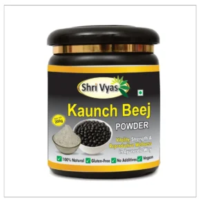 Shri Vyas Kaunch Beej Powder – Ayurvedic Herbal Powder for Vitality & Wellness Support | 100% Natural, Gluten-Free, Vegan | No Additives | 200g